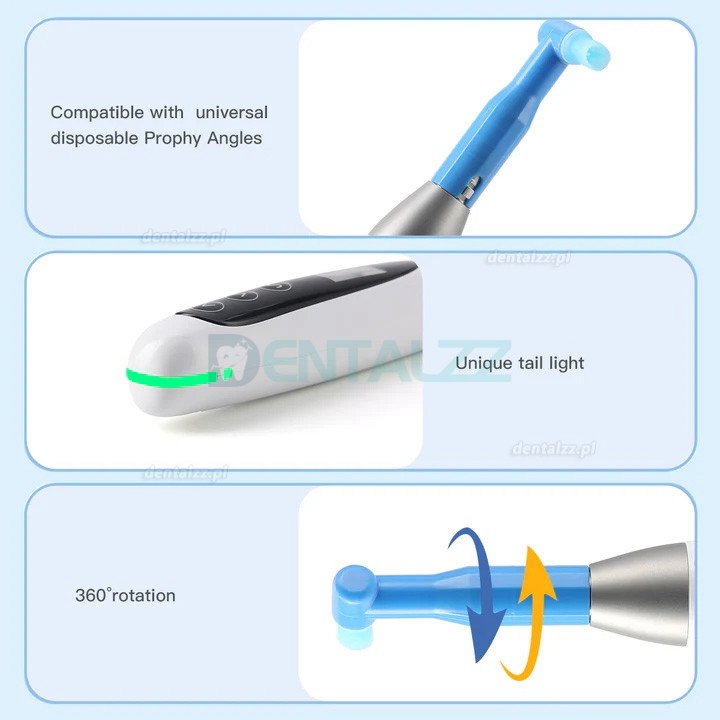 Elektryczna bezprzewodowa rękojeść do profilaktyki higieny stomatologicznej 10 ustawień prędkości