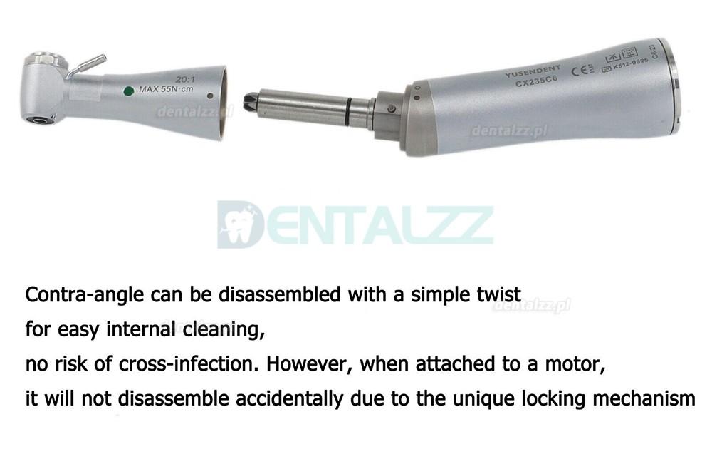 YUSENDENT CX235C6-23 Kątnica stomatologiczna redukcyjna 20:1 do chirurgii implantologicznej