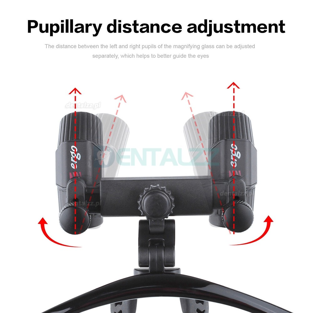 4.0X 450mm Ergonomiczne, medyczne stomatologiczne lornetkowe lupy chirurgiczne Ergo okulary powiększające
