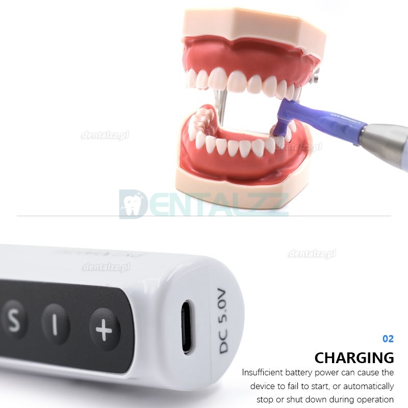 Elektryczna bezprzewodowa rękojeść do higieny jamy ustnej obrotowa 360°6-stopniowa regulacja