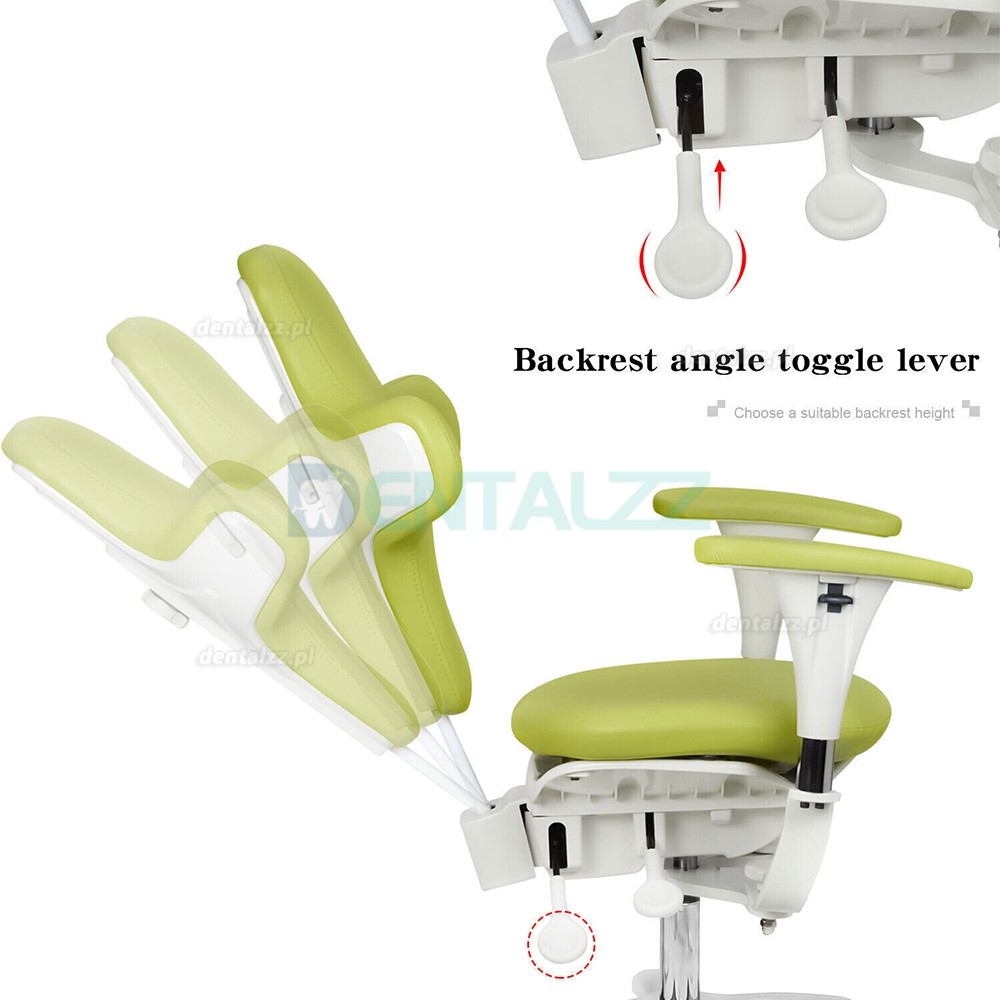 Ergonomiczny stołek pod mikroskop stomatologiczny fotel mikrochirurga z podłokietnikiem sterowany nogą