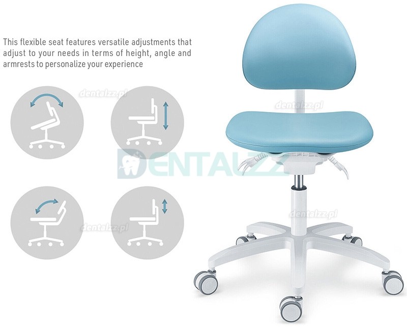 PLST-06 Szereg Regulowany ergonomiczny stołek dentystyczny stołek asystenta operatora dentysty