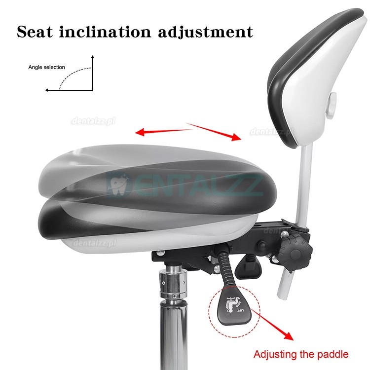 QY-600M-B2 Regulowany ergonomiczny stołek stomatologiczny fotel asystenta lekarza obrót o 360°